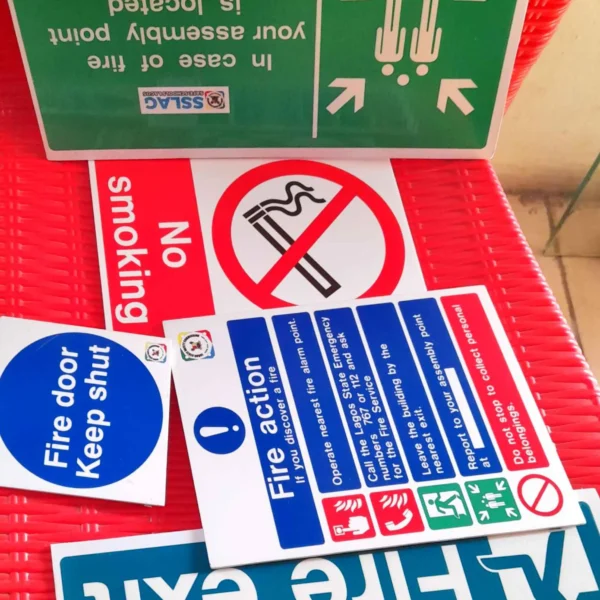 Mandatory Safety Signage's (Fire Action, No Smoking, Fire Exit, Muster Point, Fire Door Keep Shut Signs)